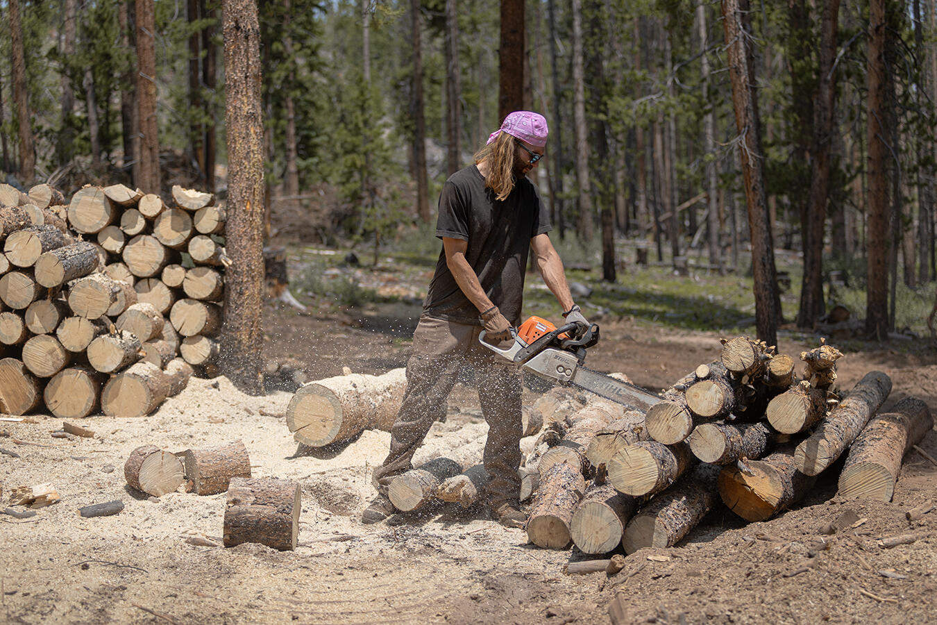 Firewood delivery trailer
